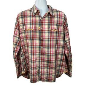 Robert Graham Mens Freshly Laundered Shirt Mutli Color Check Accent Trim XL